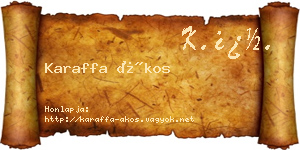 Karaffa Ákos névjegykártya