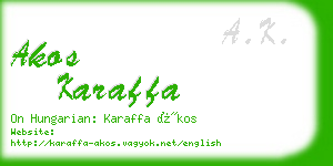 akos karaffa business card